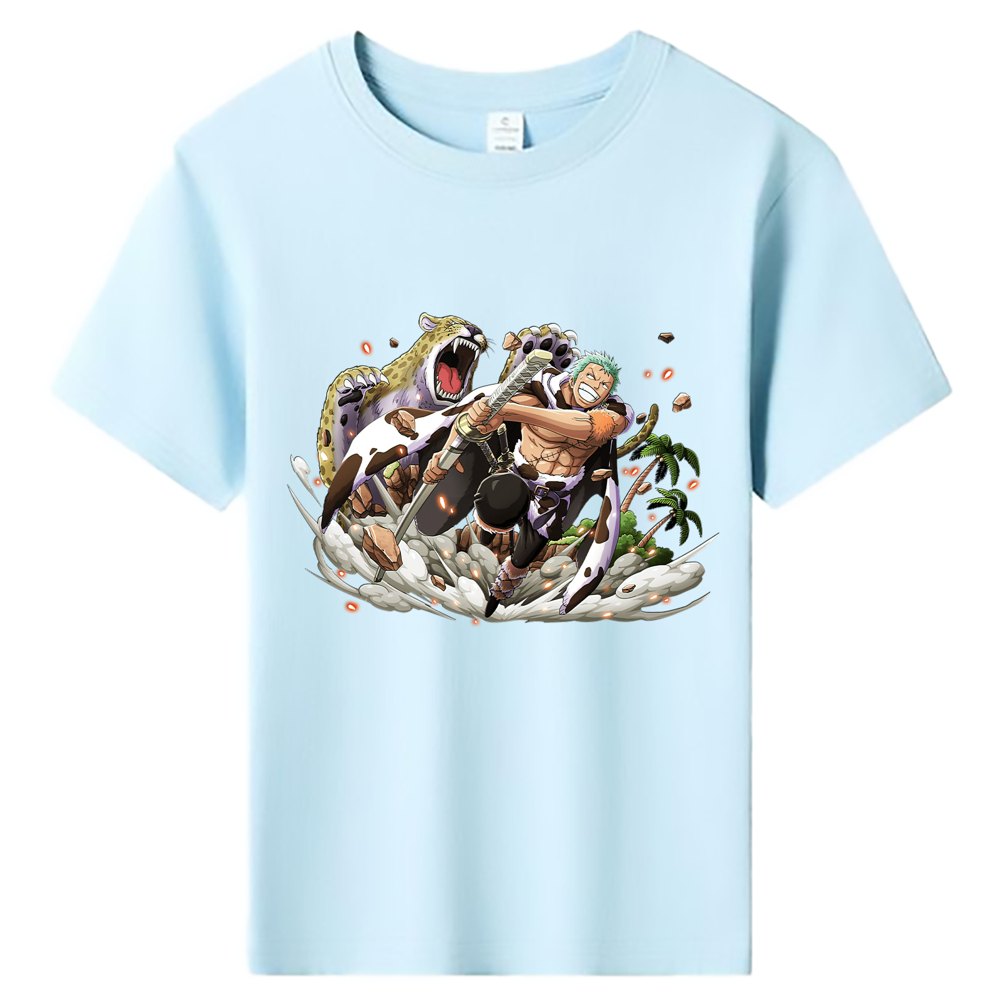 ワンピース ロロノア・ゾロ ONE PIECE Roronoa Zoro 綿100％キッズTシャツ（フロントプリント）